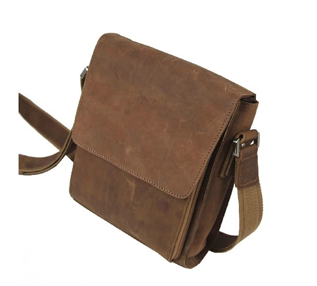 Leather messenger bag, coffee leather mens purse - BagsWish
