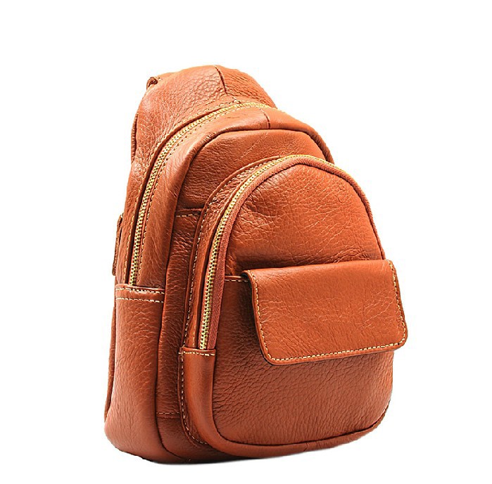 One strap backpack for girls coffee, brown lightweight travel sling ...