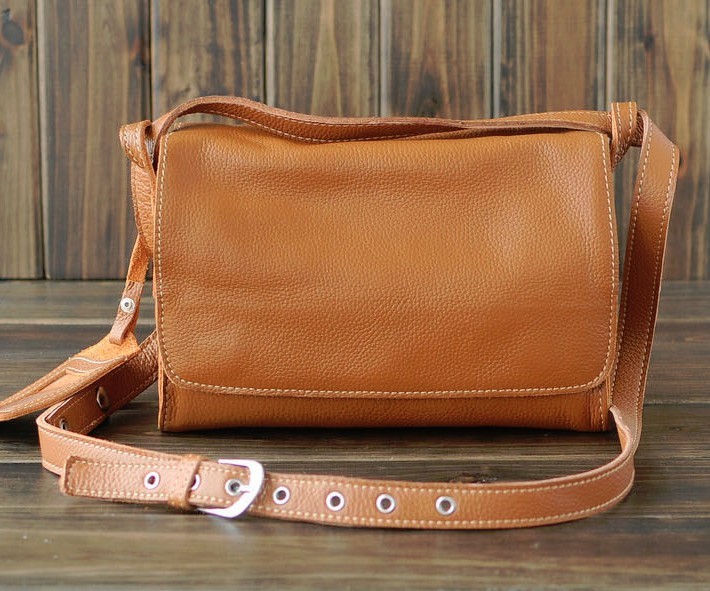 Leather messenger bag for women, leather purse - BagsWish