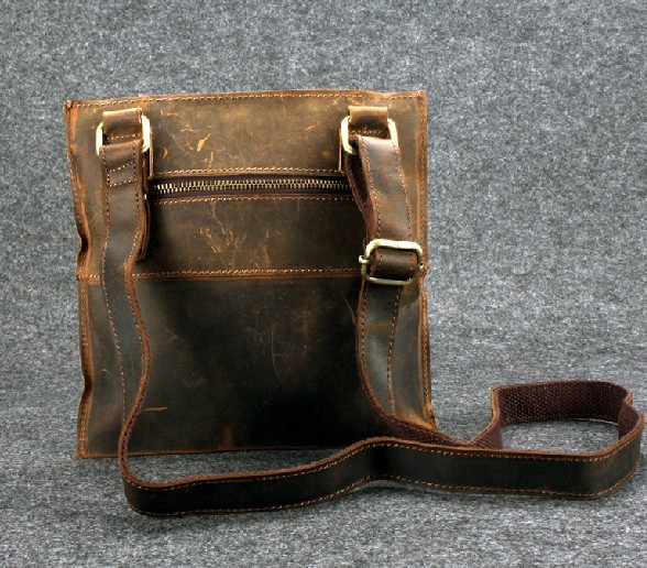 Leather side bag, leather shoulder purse - BagsWish