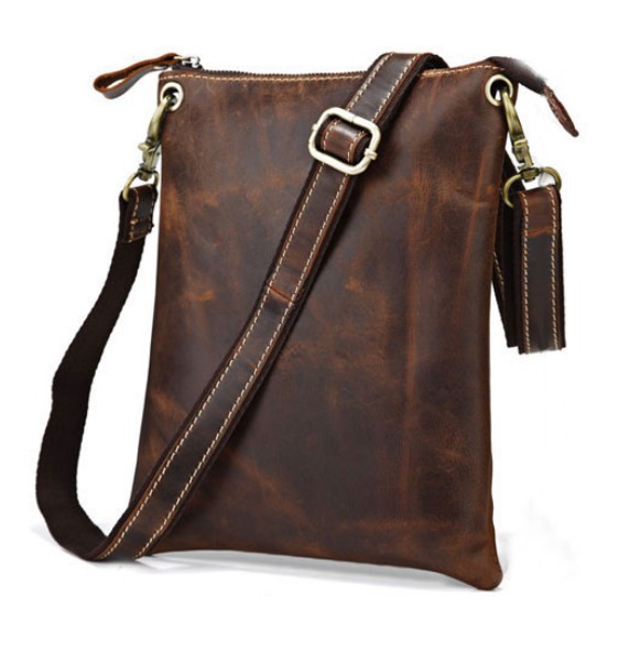 IPAD leather satchel bag, leather messenger bag - BagsWish