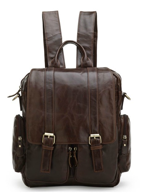 Messenger bag backpack, leather organizer backpack - BagsWish