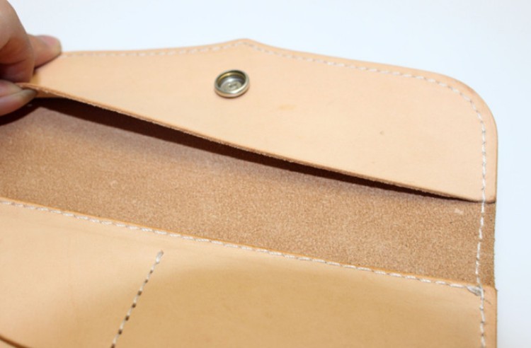 Handmade leather wallet, leather checkbook wallet - BagsWish