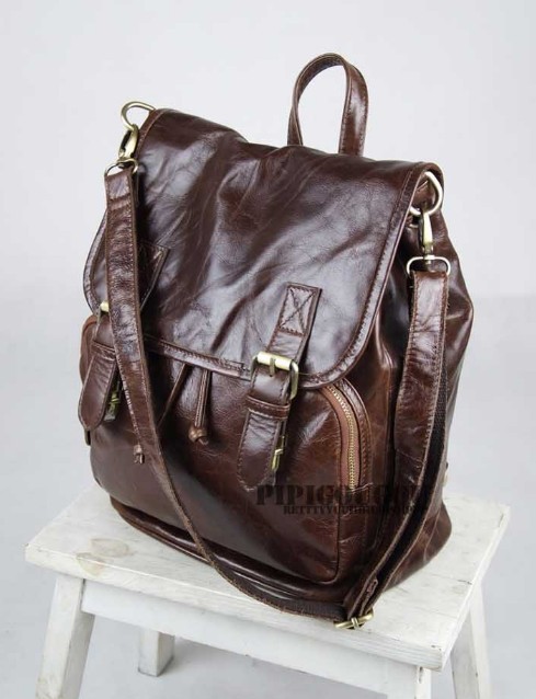Vintage leather bags, mens leather backpack - BagsWish