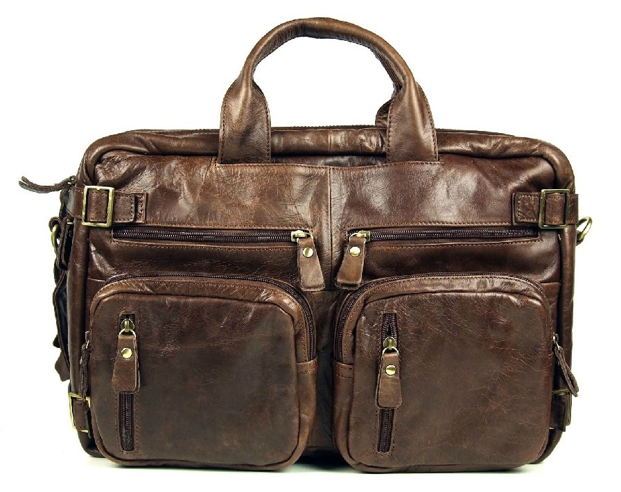 High quality briefcase, cool leather backpack - BagsWish