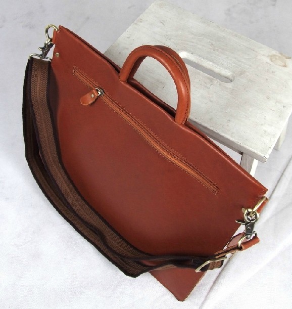 Leather messenger bag briefcase, leather messenger computer bag - BagsWish