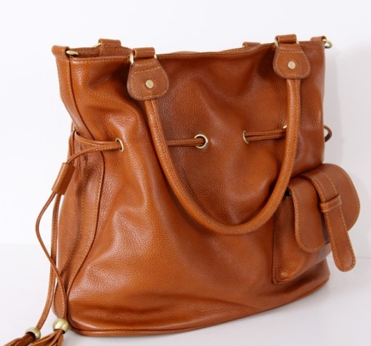 Courier shoulder bag, genuine leather purse - BagsWish