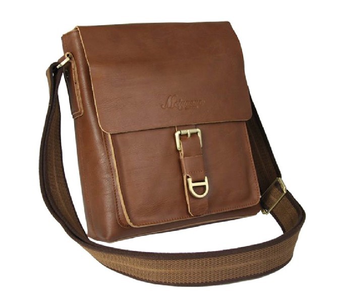Leather shoulder bag, travel messenger bag - BagsWish
