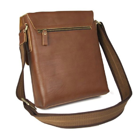 Leather shoulder bag, travel messenger bag - BagsWish