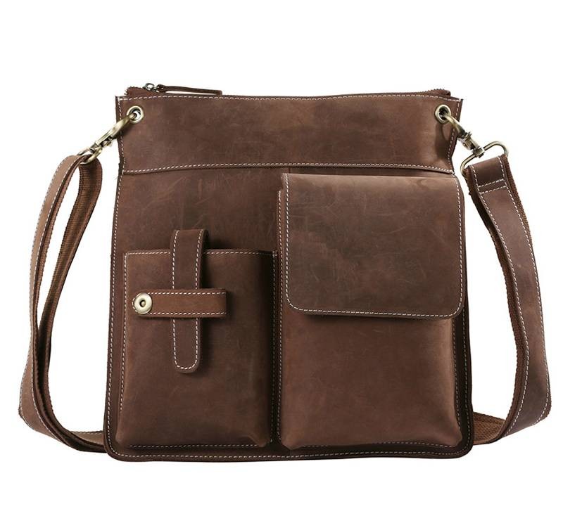 Messengers bag, vintage brown leather messenger bag - BagsWish