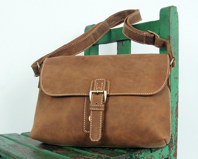 Leather satchel mens, professional messenger bag - BagsWish