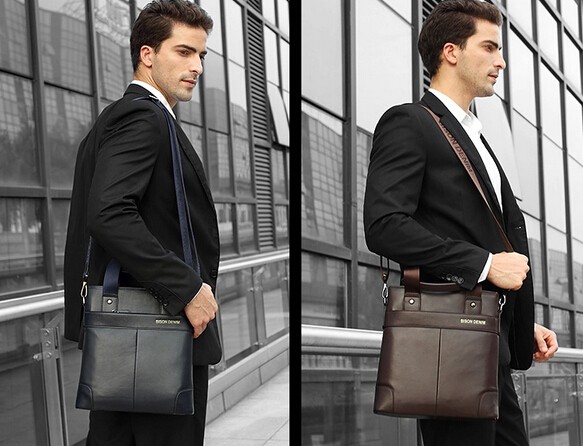 Mens leather messenger bag sale, mens satchel - BagsWish