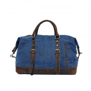 Large men and women's travel bag, retro leather washed canvas bags ...