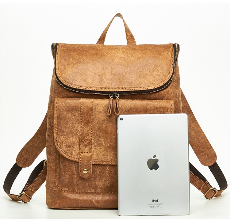 Brown Leather Laptop Bag For Men - BagsWish