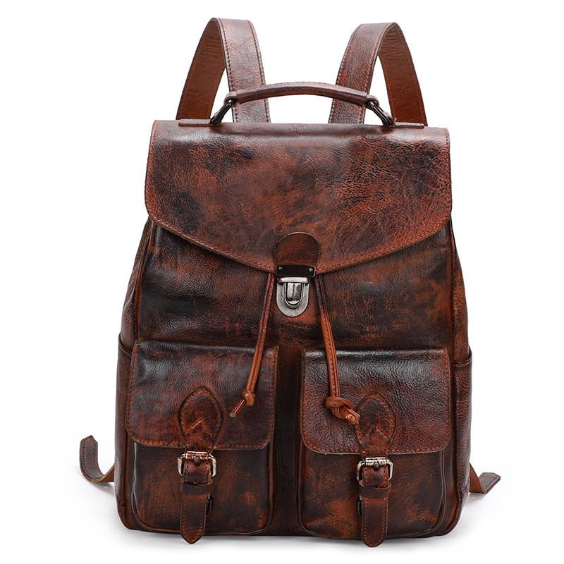 Cool Leather Backpack Highest Quality - BagsWish