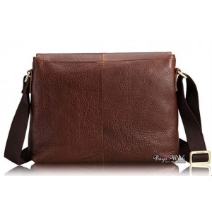 Messenger bag men leather, coffee shoulder bag for men - BagsWish